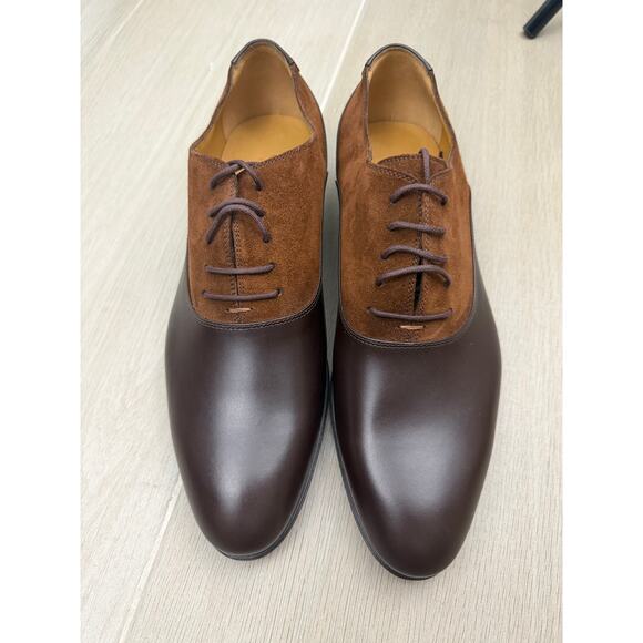 Gucci Men Lace up oxford shoe in double G Dark brown leather Size 8.5 main image 5